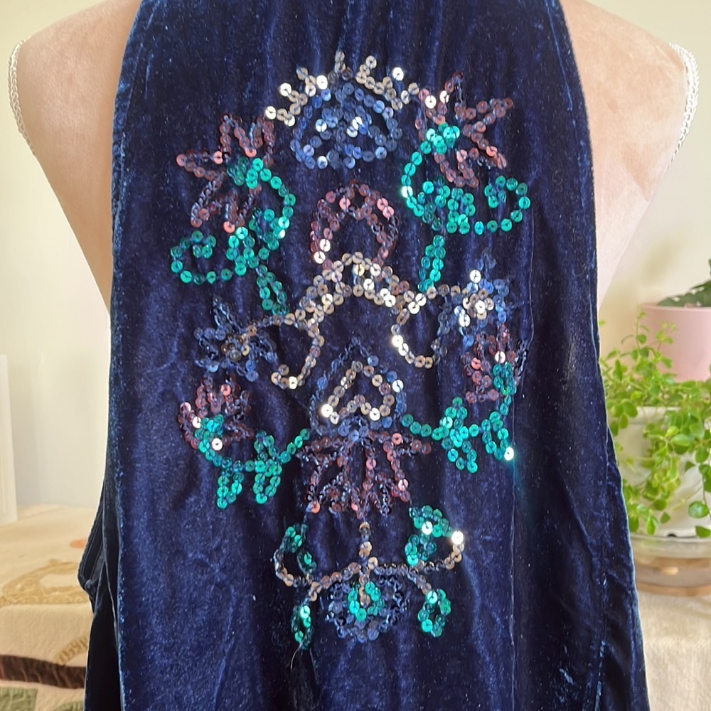Free people velvet sequin dress. Sz M. - Picture 5 of 7